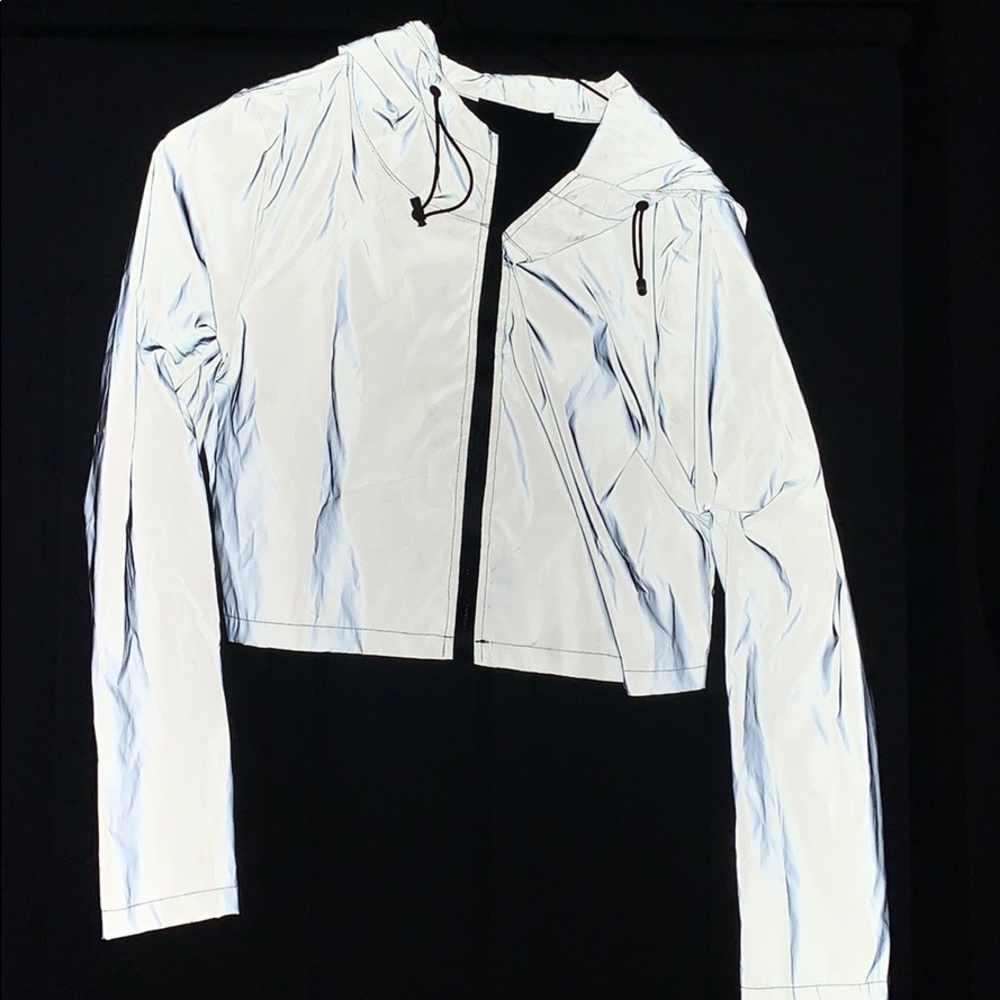 Reflective Cropped Windbreaker - image 3